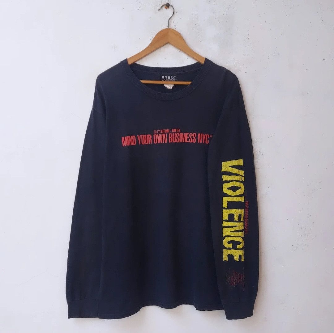 Other Vtg M.Y.O.B NYC Long Sleeve Tshirt Size US L / EU 52-54 / 3 - 2 Thumbnail