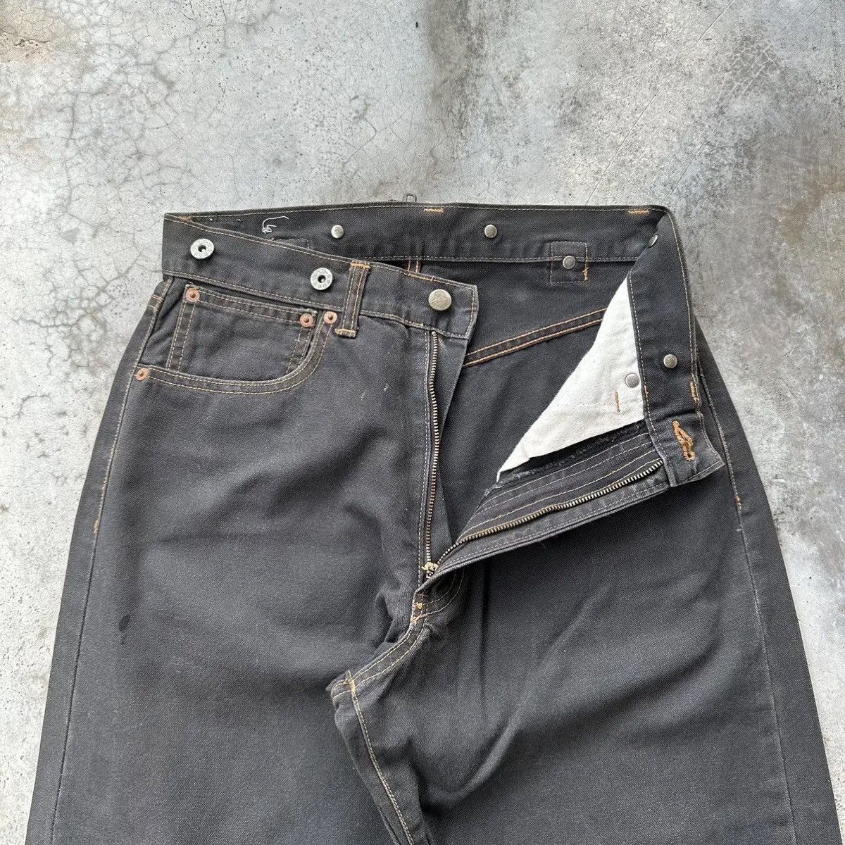Ben Davis SICKSS💥💥80’s Vintage BEN DAVIS Suspenders Cinch Back Denim Size US 27 - 9 Thumbnail