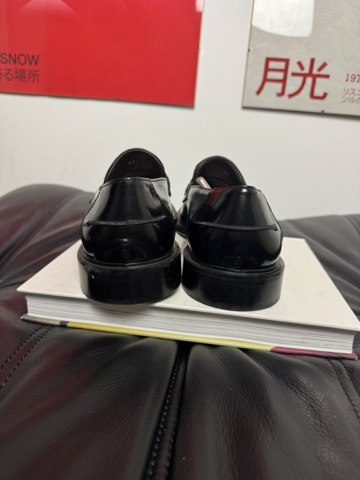 Pollini Black High Quality Leather Loafers Vintage Y2k Italy Hype Size US 9.5 / EU 42-43 - 6 Thumbnail