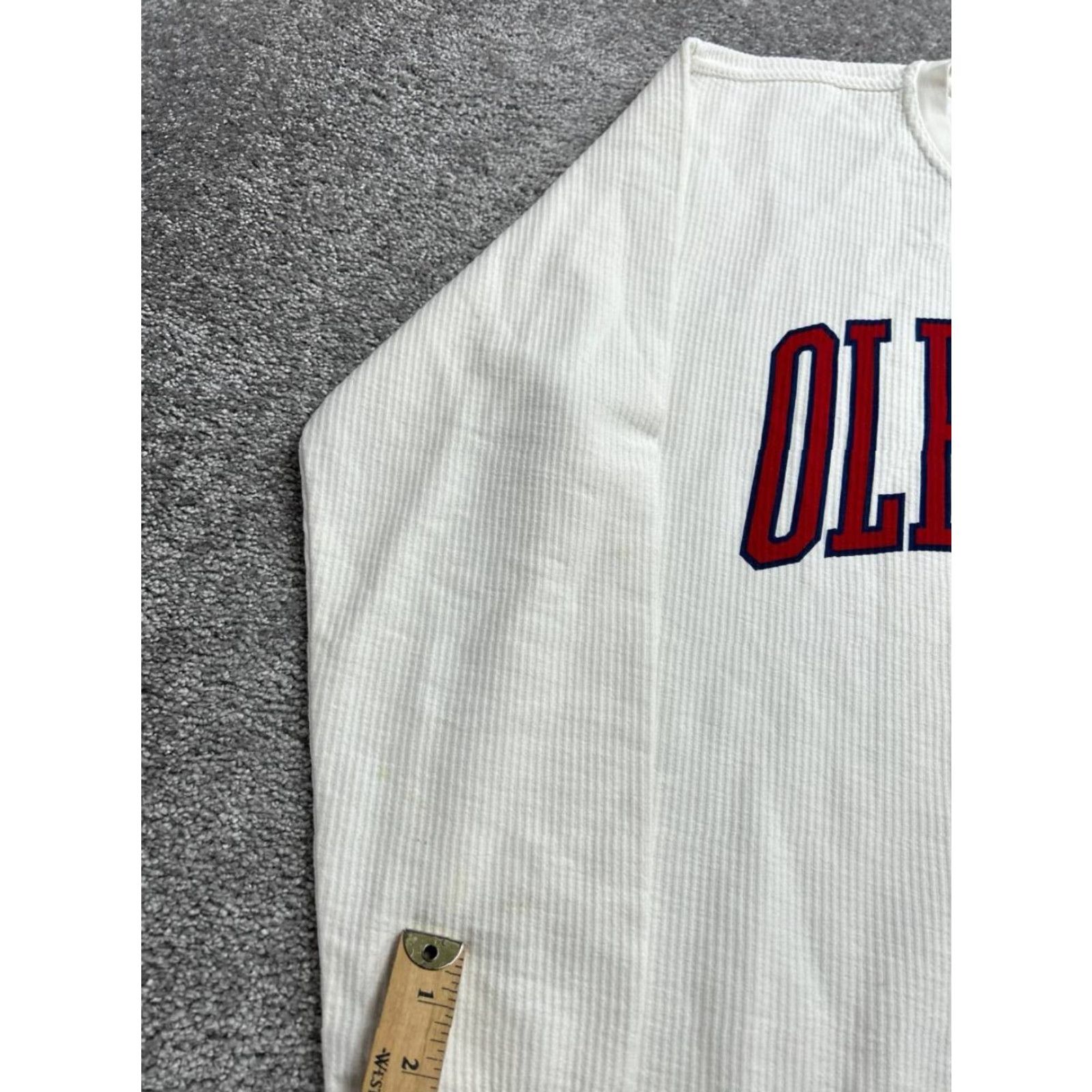 Vintage Pressbox By Royce Apparel Sweatshirt Womens M White Logo Casual Pullover Knit Crew Neck Regular Fit Long Sleeve Cotton Thermal Winter Fall Womens Size M / US 6-8 / IT 42-44 - 5 Thumbnail