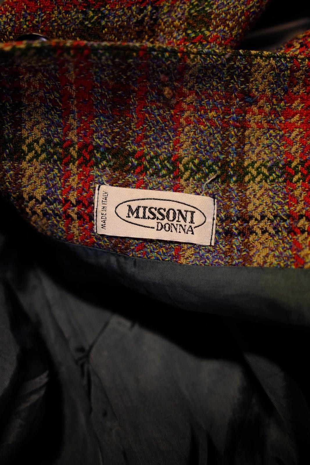 Other 90's Missoni Donna Plaid Wool Blazer Size M / US 6-8 / IT 42-44 - 5 Thumbnail