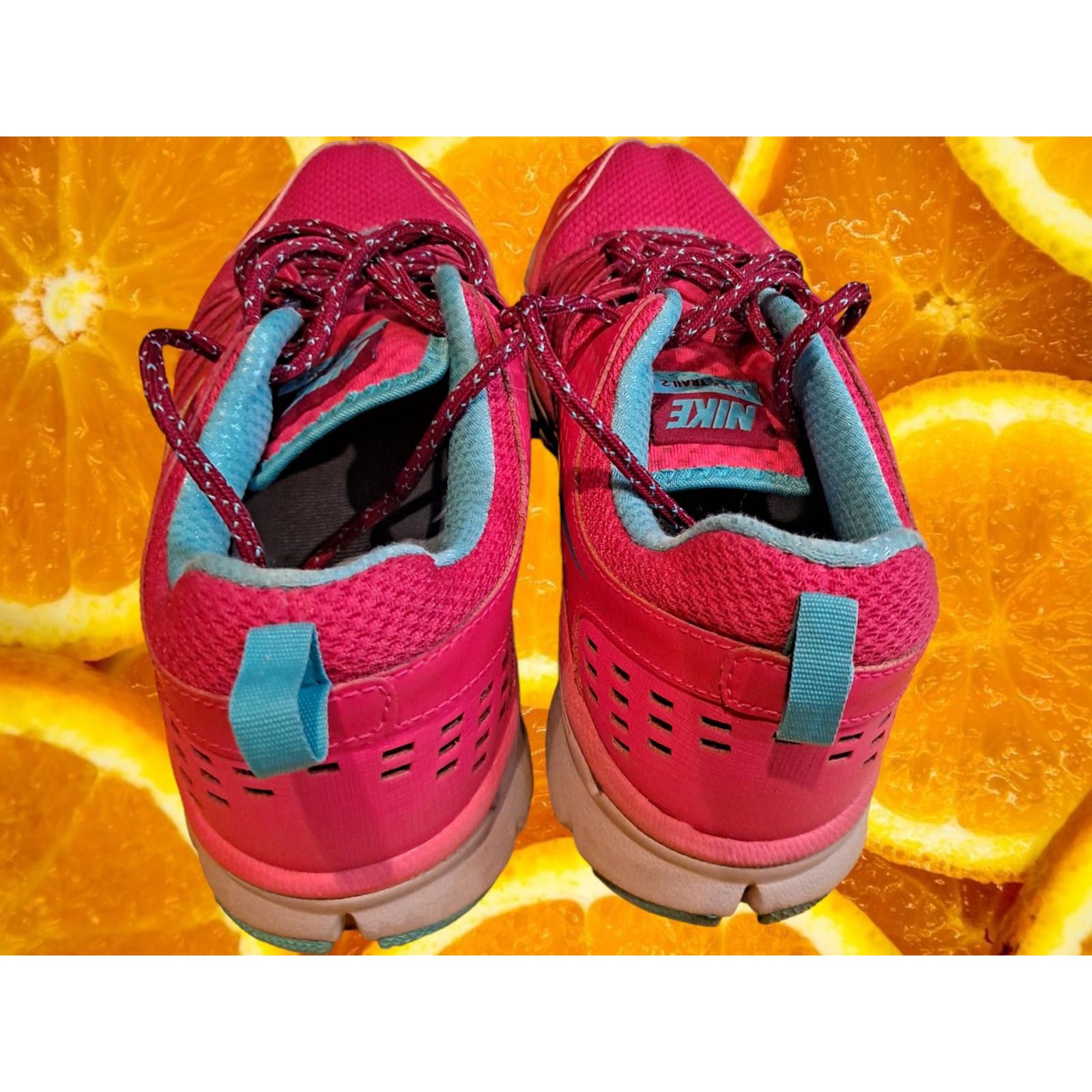 Nike Nike Flex Trail 2 Pink and Blue Woman's Running Shoes Size 1 Size ONE SIZE - 4 Thumbnail