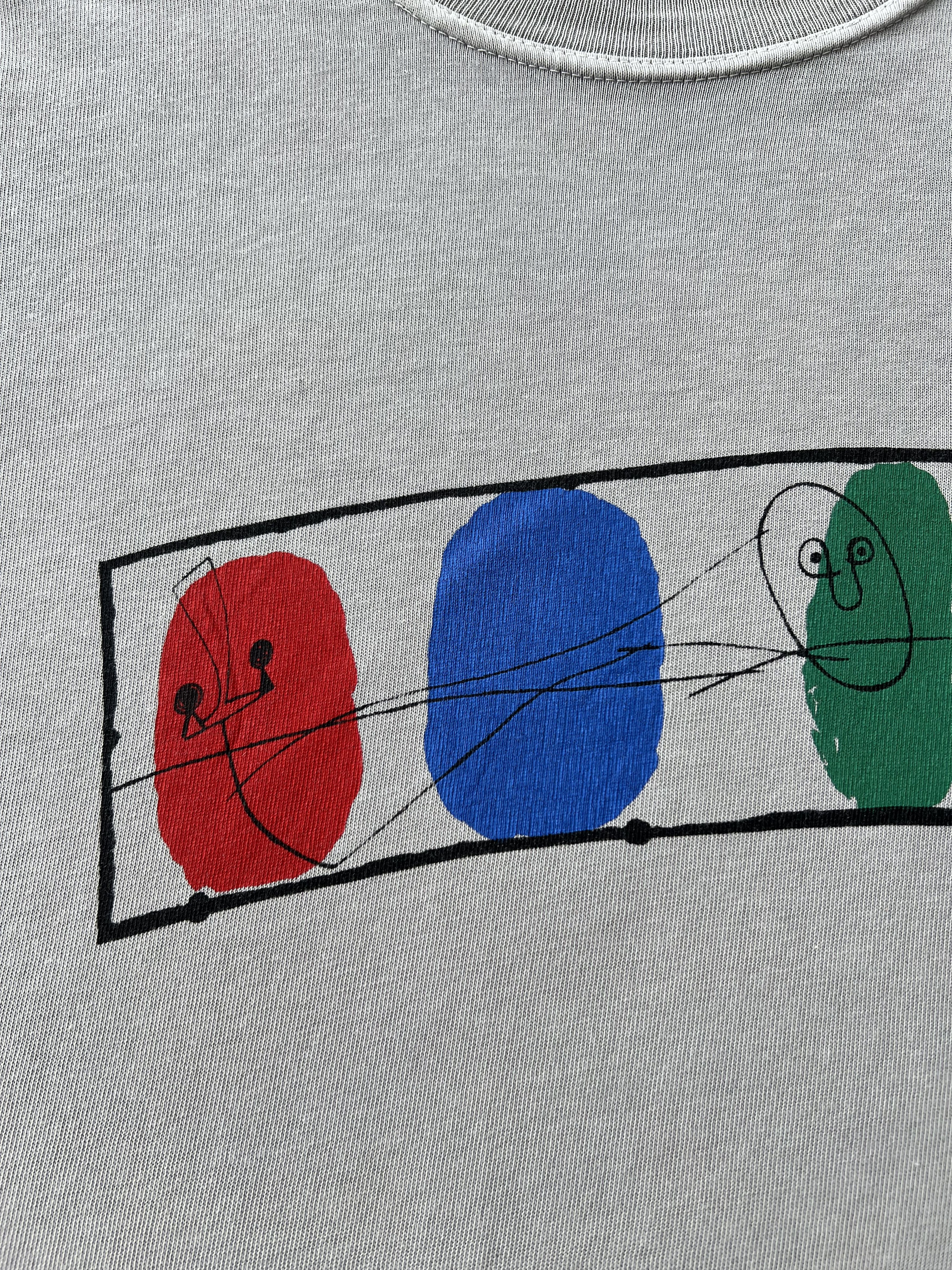 Arts & Science Vintage 1996 Joan Miro Suc Miro Art Gray T-shirt Size US M / EU 48-50 / 2 - 4 Thumbnail
