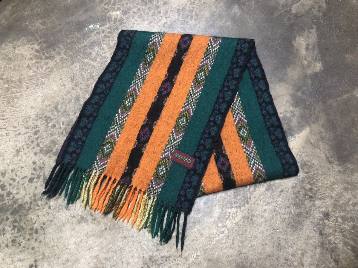 Designer × Kenzo × Native Vintage Kenzo Paris Native Scarf Muffler Size ONE SIZE - 1 Thumbnail