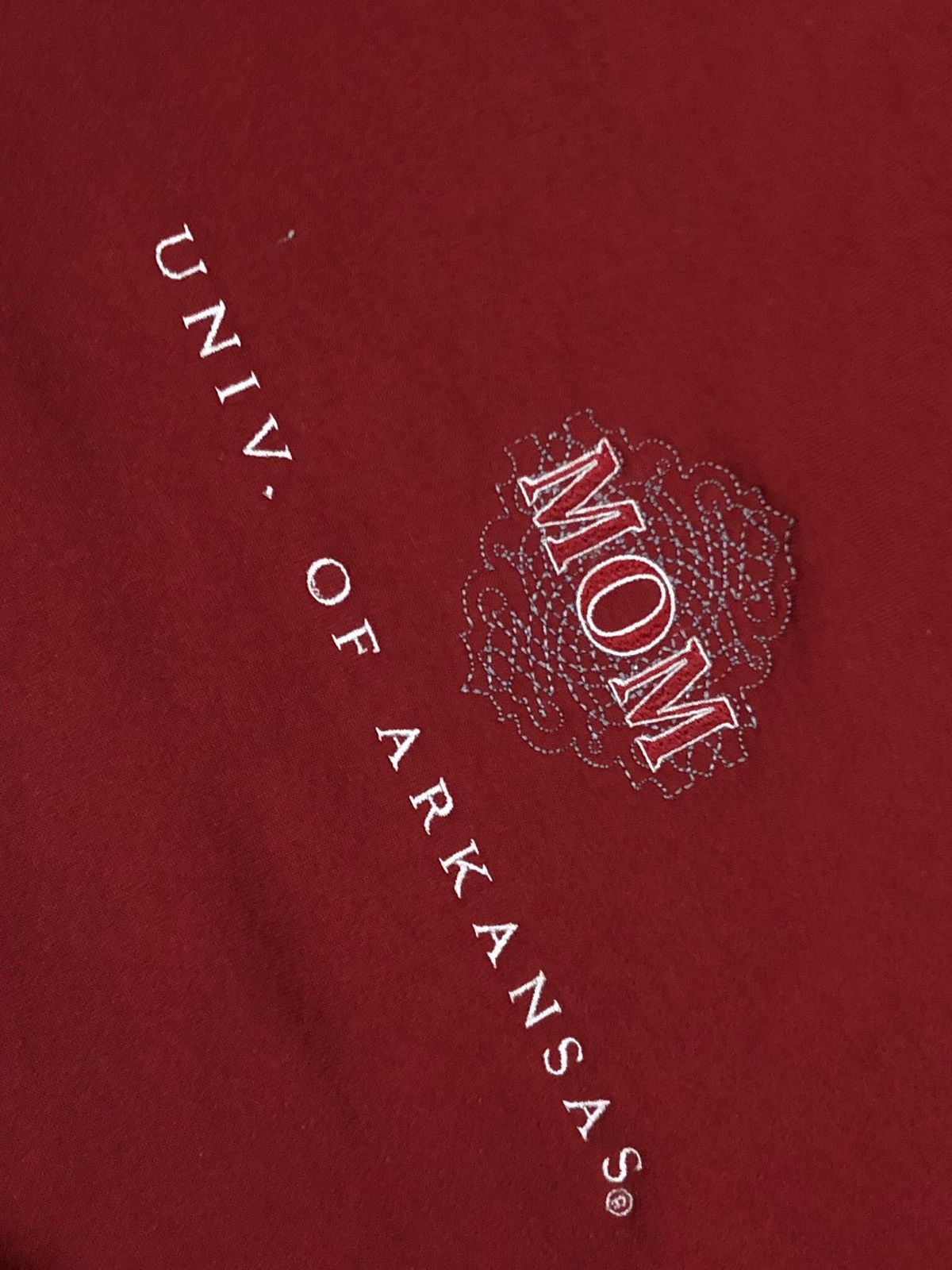 Vintage Vtg 90s University of Arkansas Mom Sweatshirt Size L / US 10 / IT 46 - 2 Thumbnail