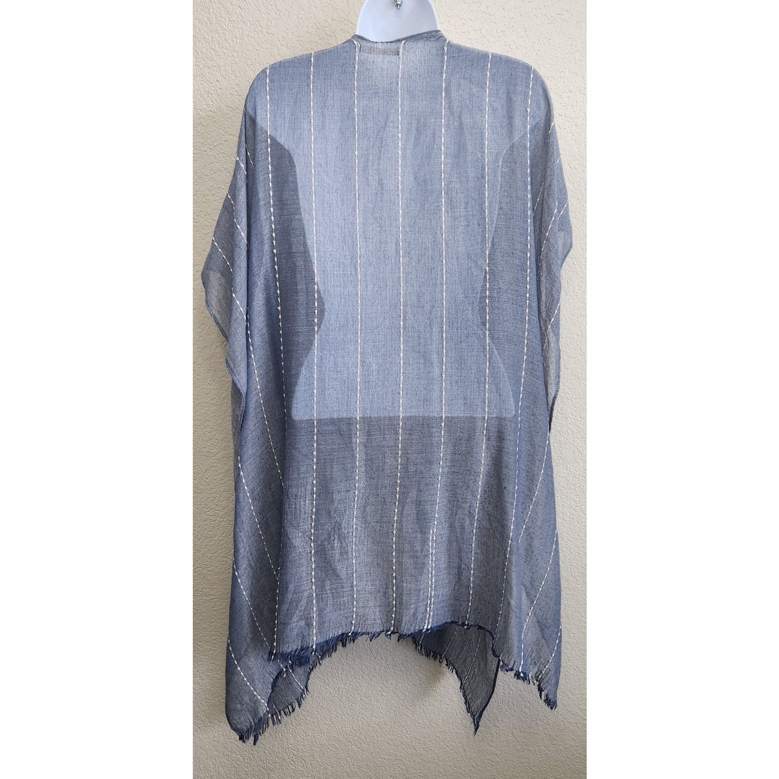 Other Do Everything In Love Blue Cardigan One Size Frayed Hem Size ONE SIZE - 4 Thumbnail