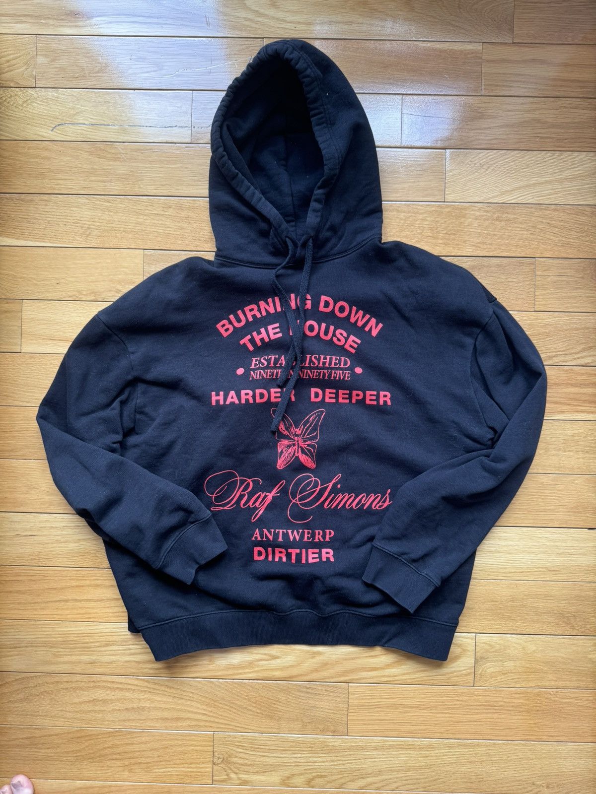 Raf Simons Raf Simon’s burning down the house hoodie | Grailed