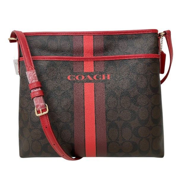 Coach Coach Coach Signature Varsity Stripe Shoulder Bag Plastic / Synthetic Shoulder Bag F38402 DUTY FREE for USA Size ONE SIZE - 1 Thumbnail