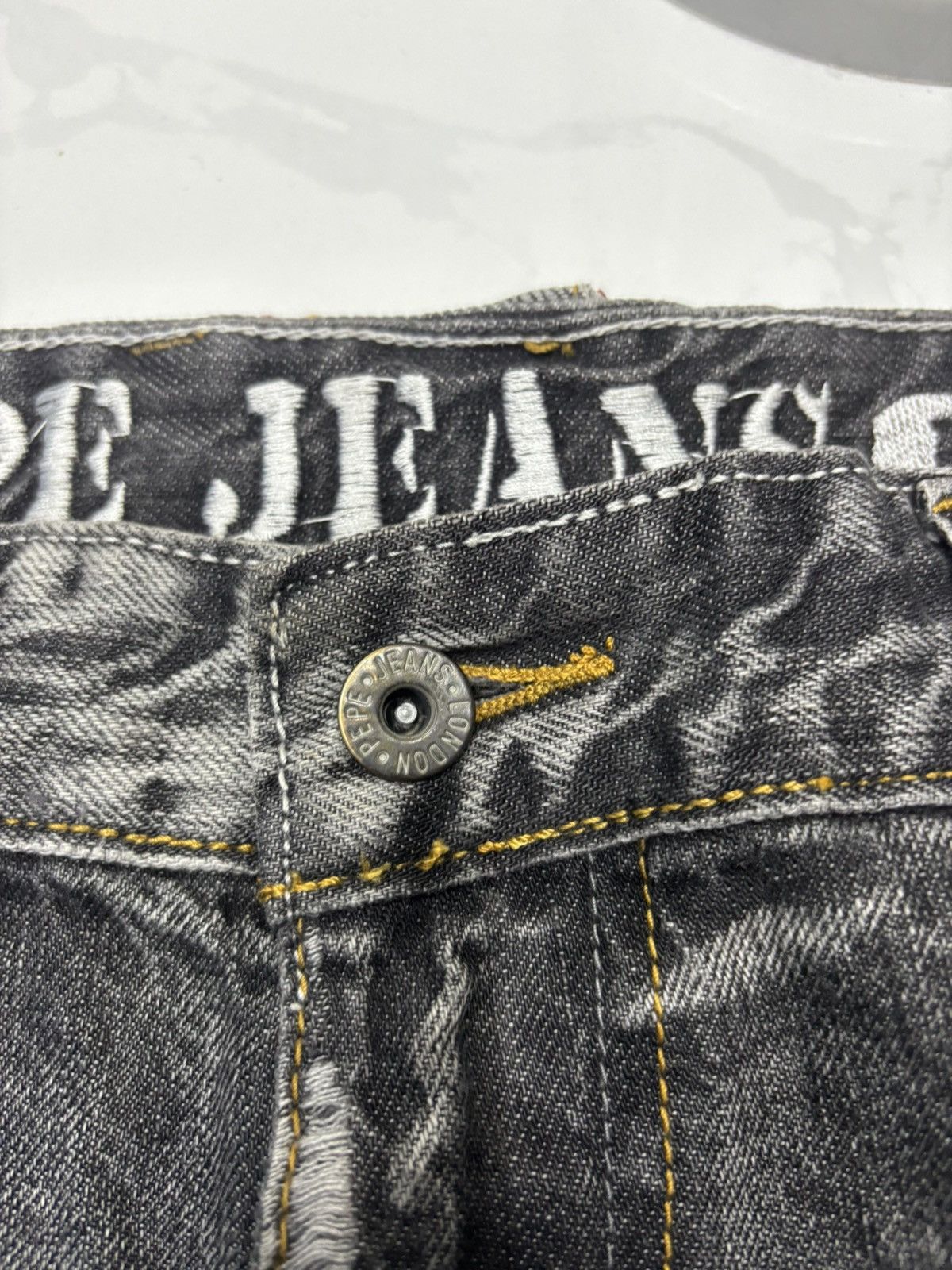 Hysteric Glamour × JNCO × Pepe Jeans 🔥VINTAGE PEPE JEANS BAGGY JEANS EMBROIDERY DISTRESSED DENIM Size US 36 / EU 52 - 10 Thumbnail