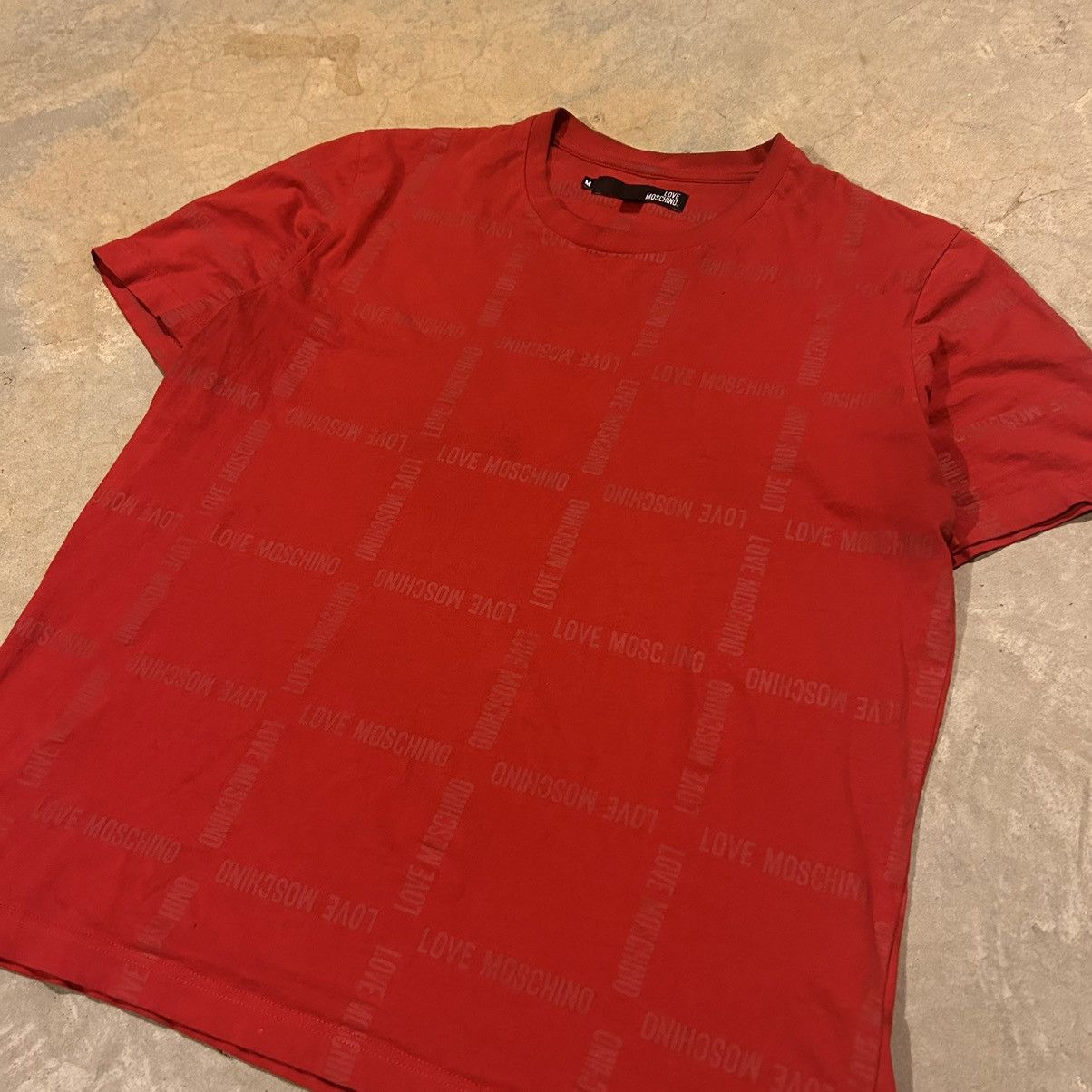Designer × Moschino Love Moschino Grid Monogram Logo Designer Tee Size US M / EU 48-50 / 2 - 2 Thumbnail