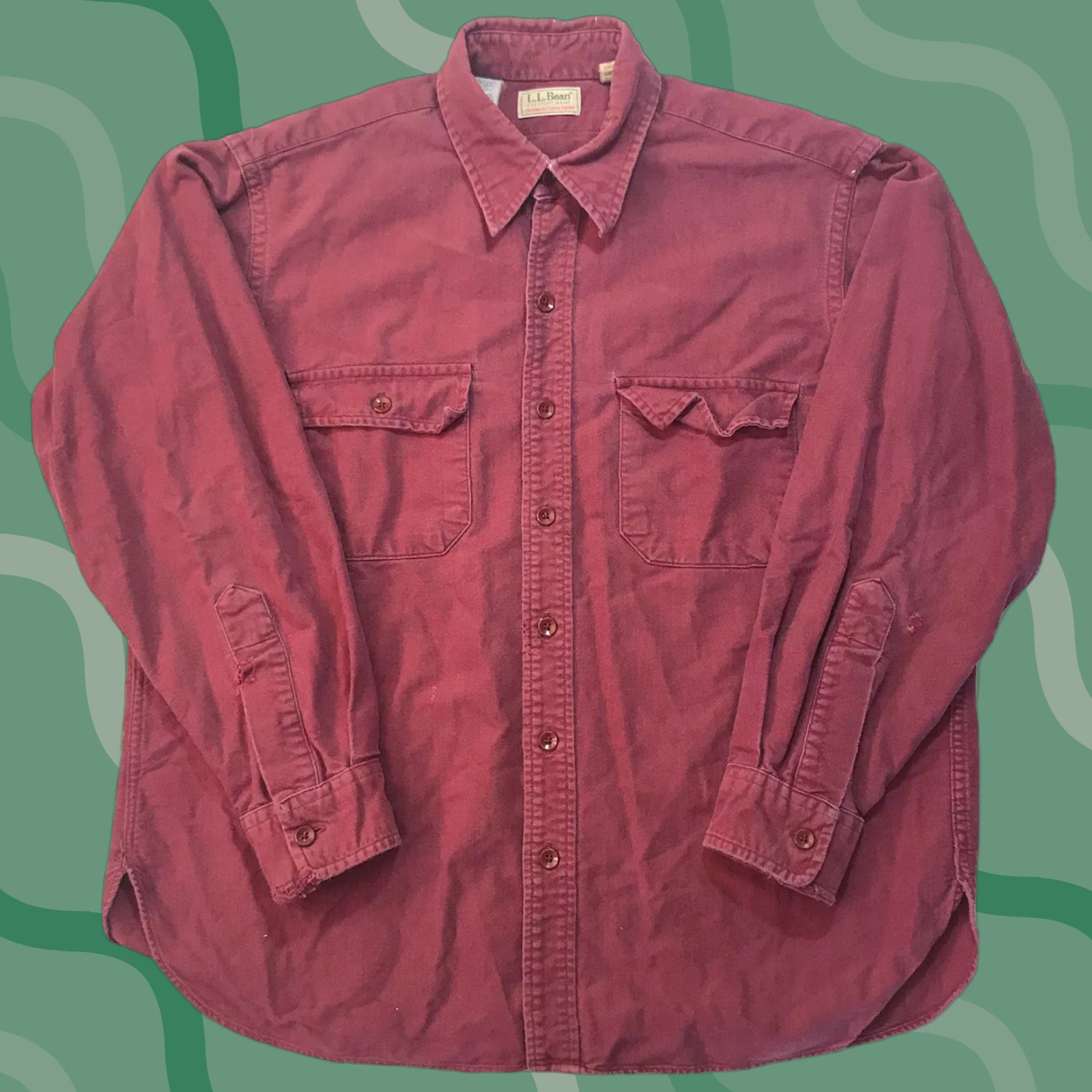 Vintage VINTAGE LL Bean Chamois Flannel Shirt Red Long Sleeve LT Big & Tall Outdoor Mens Size US L / EU 52-54 / 3 - 1 Thumbnail