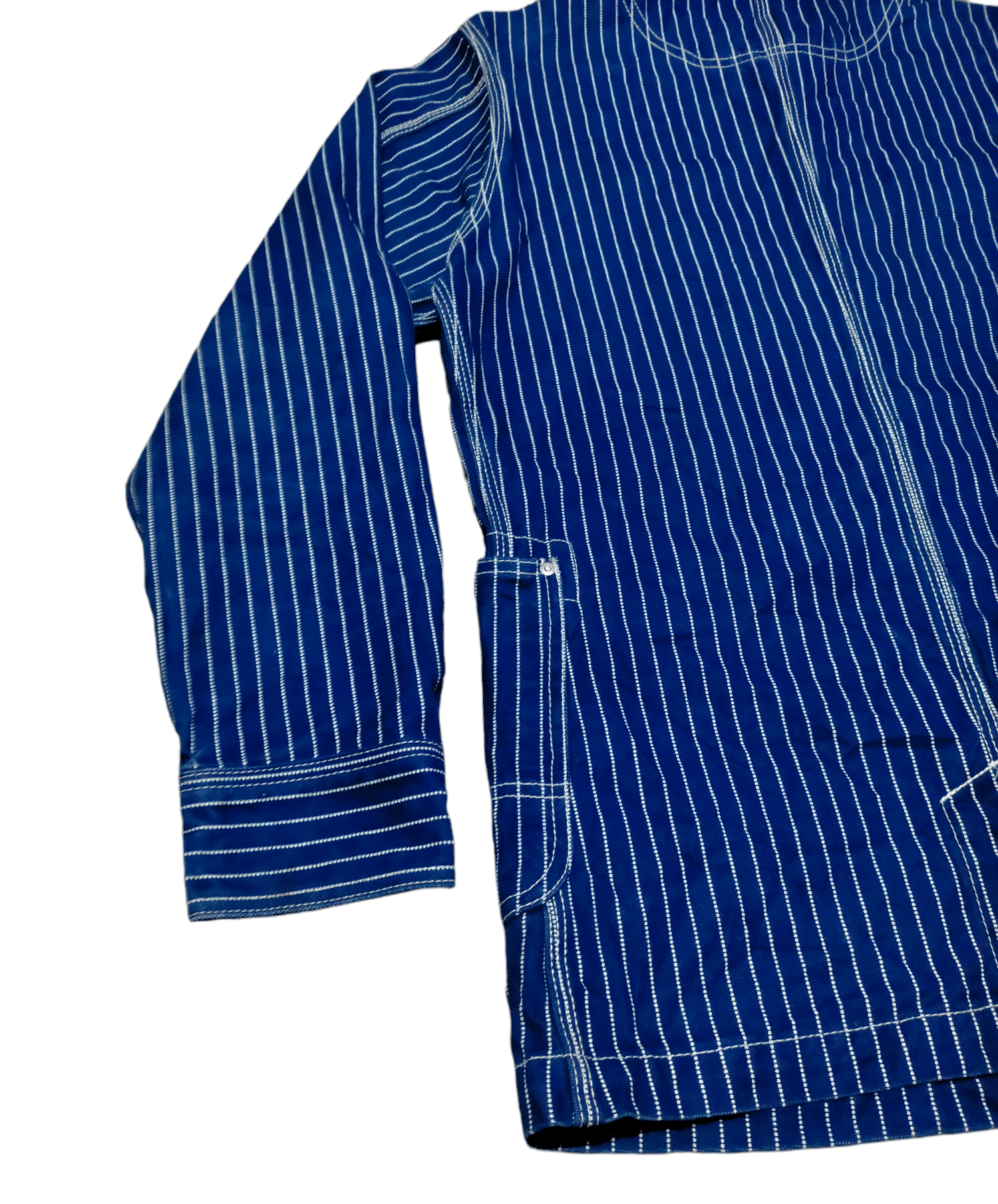 Japanese Brand Houston Wabash Chore Jaket Stripe Denim Made in Japan Size US M / EU 48-50 / 2 - 9 Thumbnail