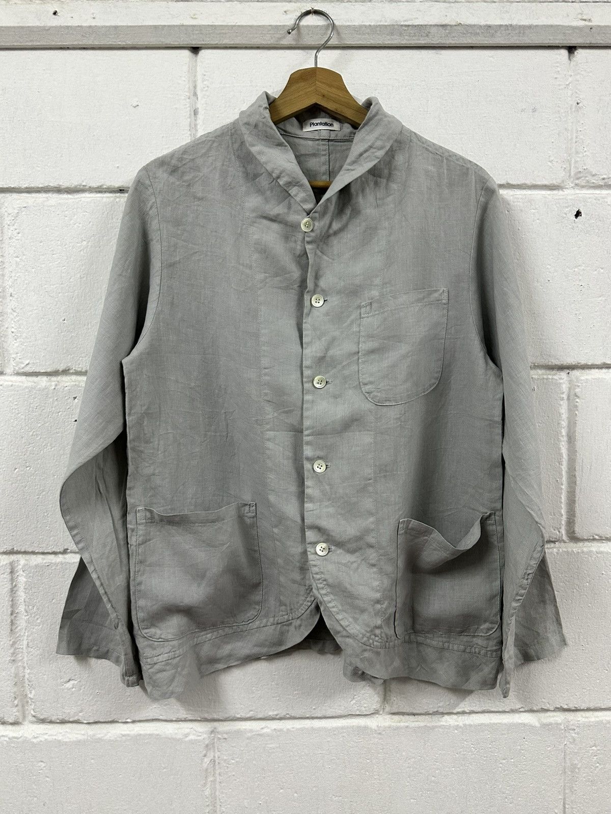 Issey Miyake Plantation By Issey Miyake Linen Pocket Button Up Size US M / EU 48-50 / 2 - 1 Thumbnail