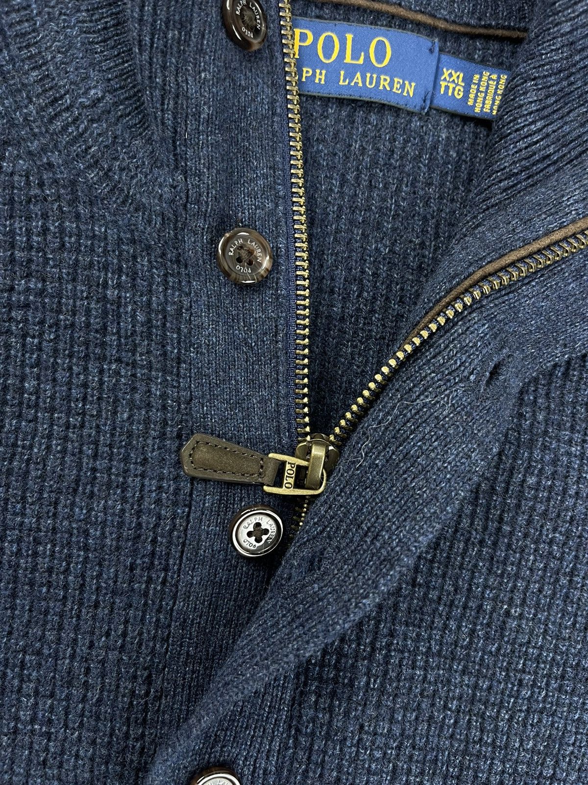 Polo Ralph Lauren × Ralph Lauren Polo Ralph Lauren Navy Merino Wool Knit Sweater Mens Size US XXL / EU 58 / 5 - 8 Thumbnail
