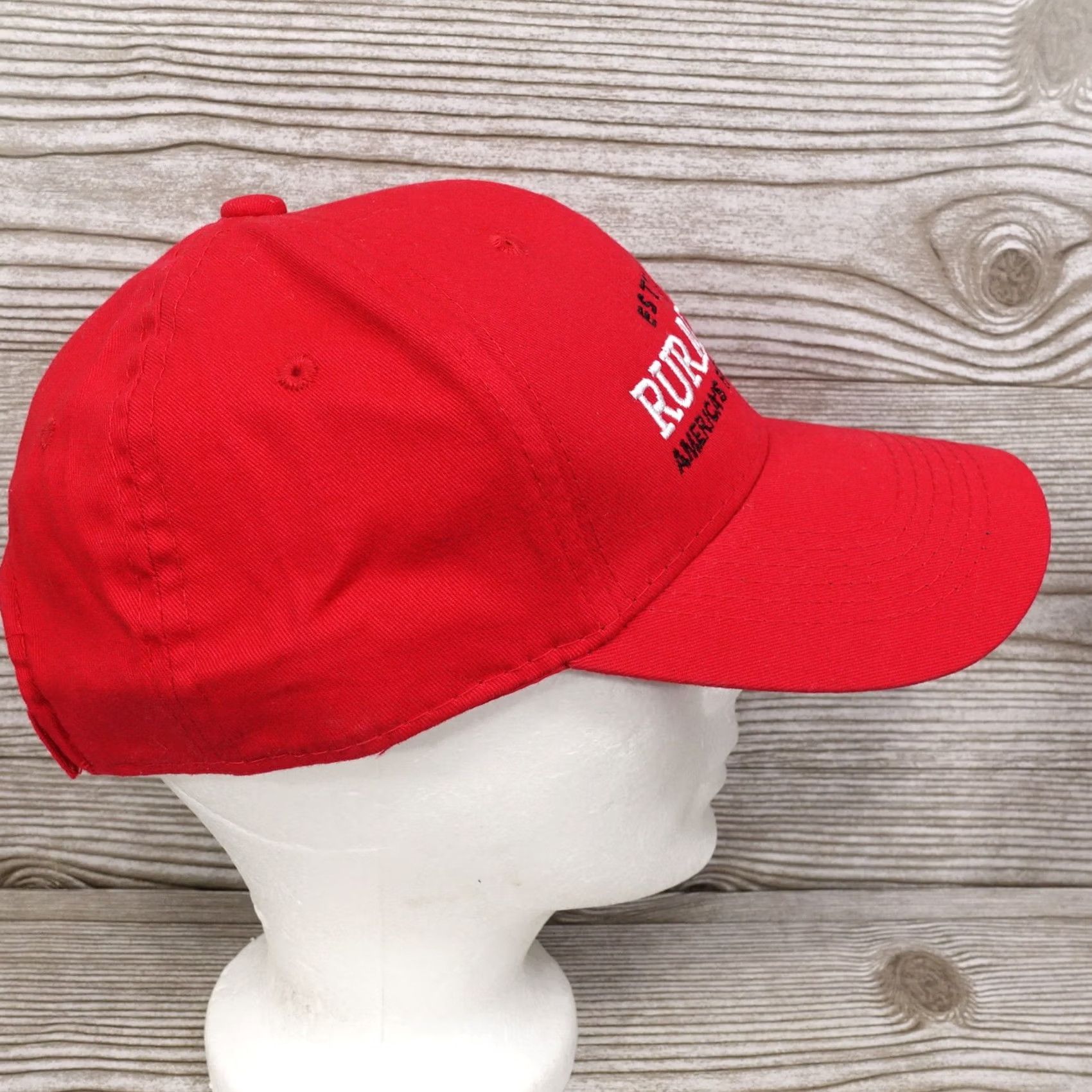 Vintage RURAL KING RED ADJUSTABLE BASEBALL HAT CAP LOGO UNISEX ADULTS CAP SHIRT? Size ONE SIZE - 6 Thumbnail