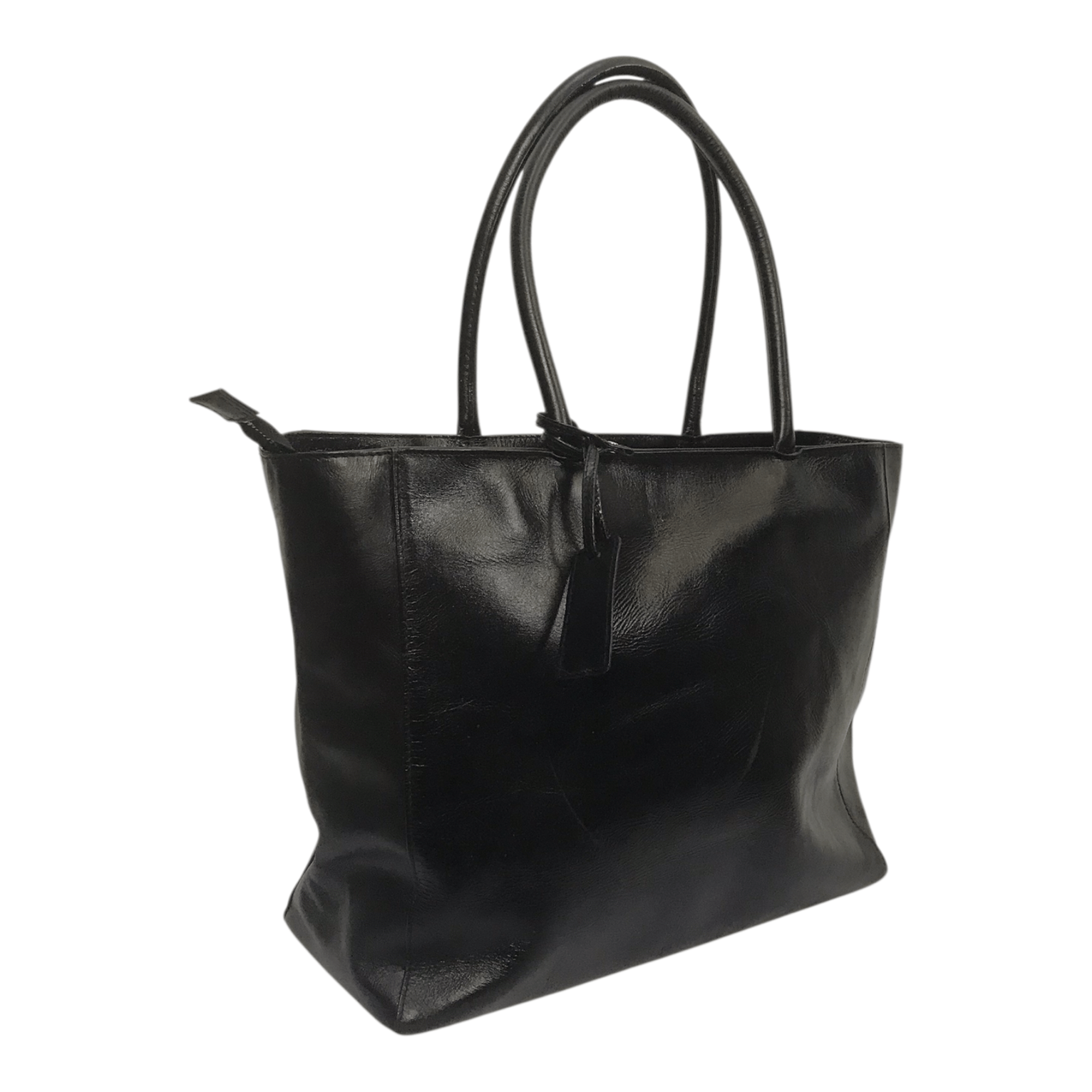 United Arrows United Arrow Black Leather Hand Bag Size ONE SIZE - 3 Thumbnail