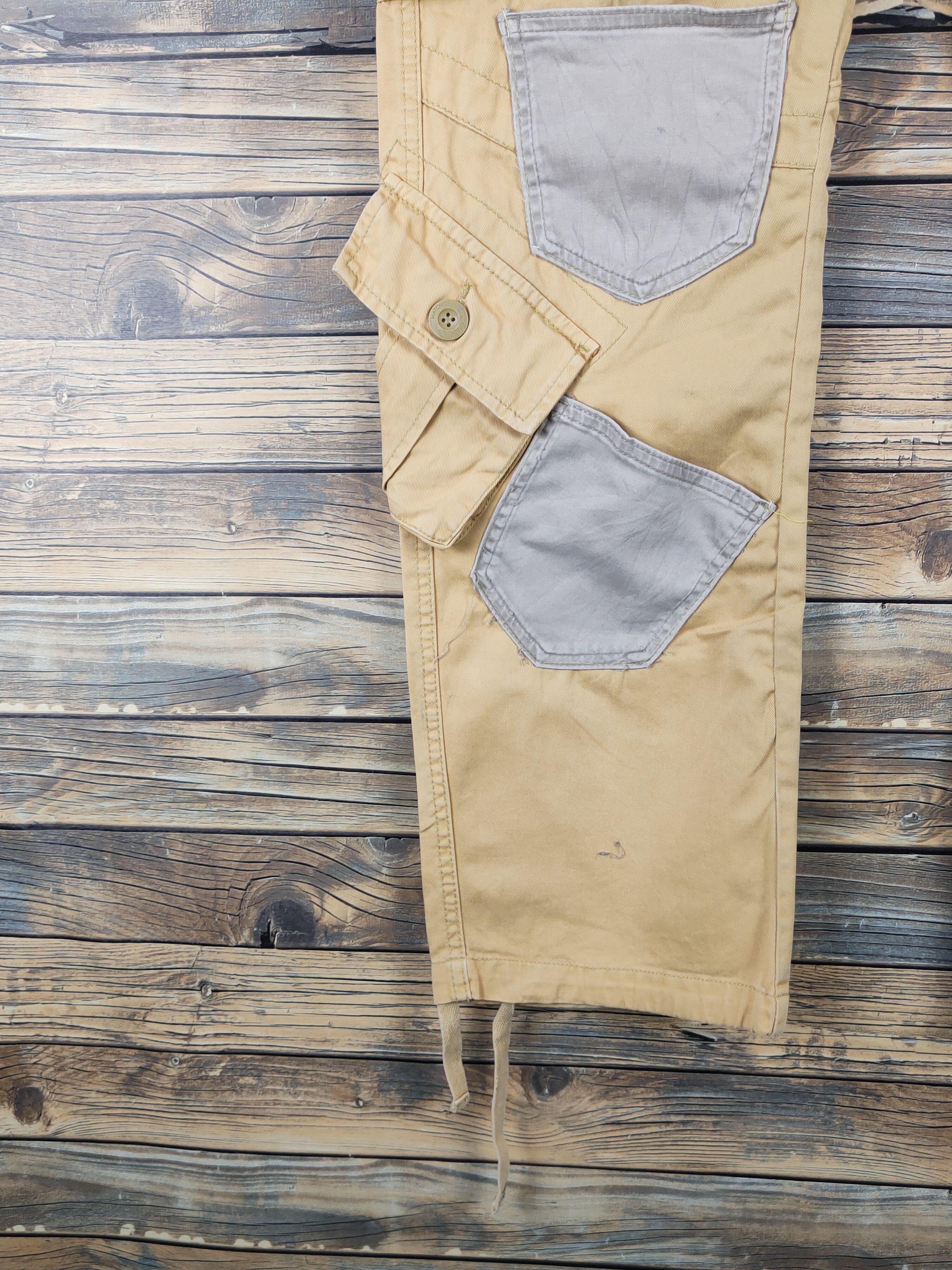 Japanese Brand DL Matchstick Reconstructed Patchwork Cargo Pants #W1780 Size US 35 - 4 Thumbnail