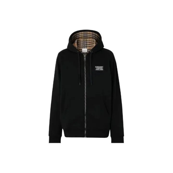 Burberry Burberry Burberry Black Logo Hoodie for Men-2507 Size US M / EU 48-50 / 2 - 1 Thumbnail