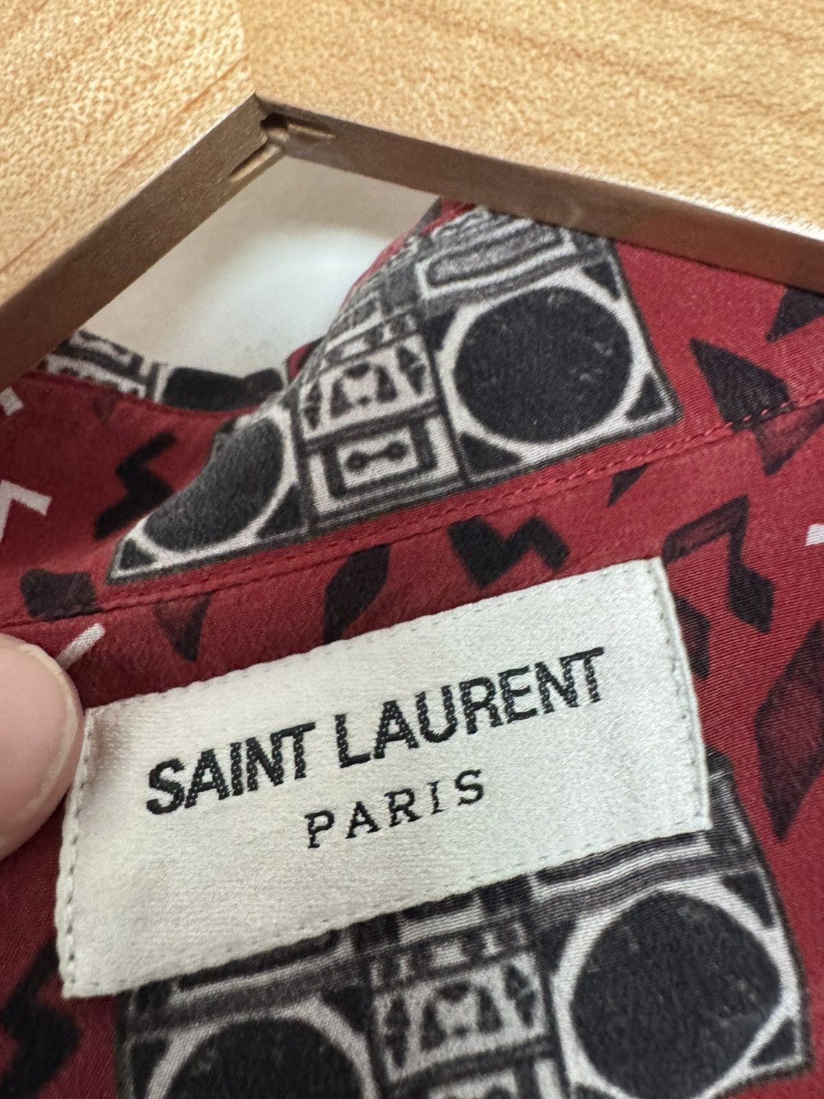 Saint Laurent Paris Silk Boombox shirt Size US M / EU 48-50 / 2 - 2 Thumbnail