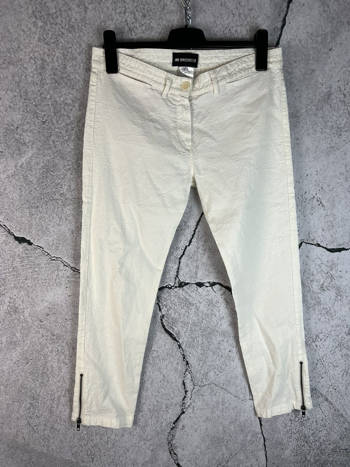 Ann Demeulemeester Ann Demeulemeester white Linen Pants Size 40 Size 30" / US 8 / IT 44 - 1 Thumbnail
