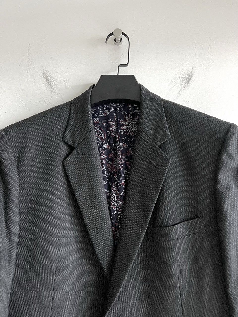 Yohji Yamamoto Yohji Yamamoto Textured Tailored Jacket with Paisley Lining Size US L / EU 52-54 / 3 - 3 Thumbnail