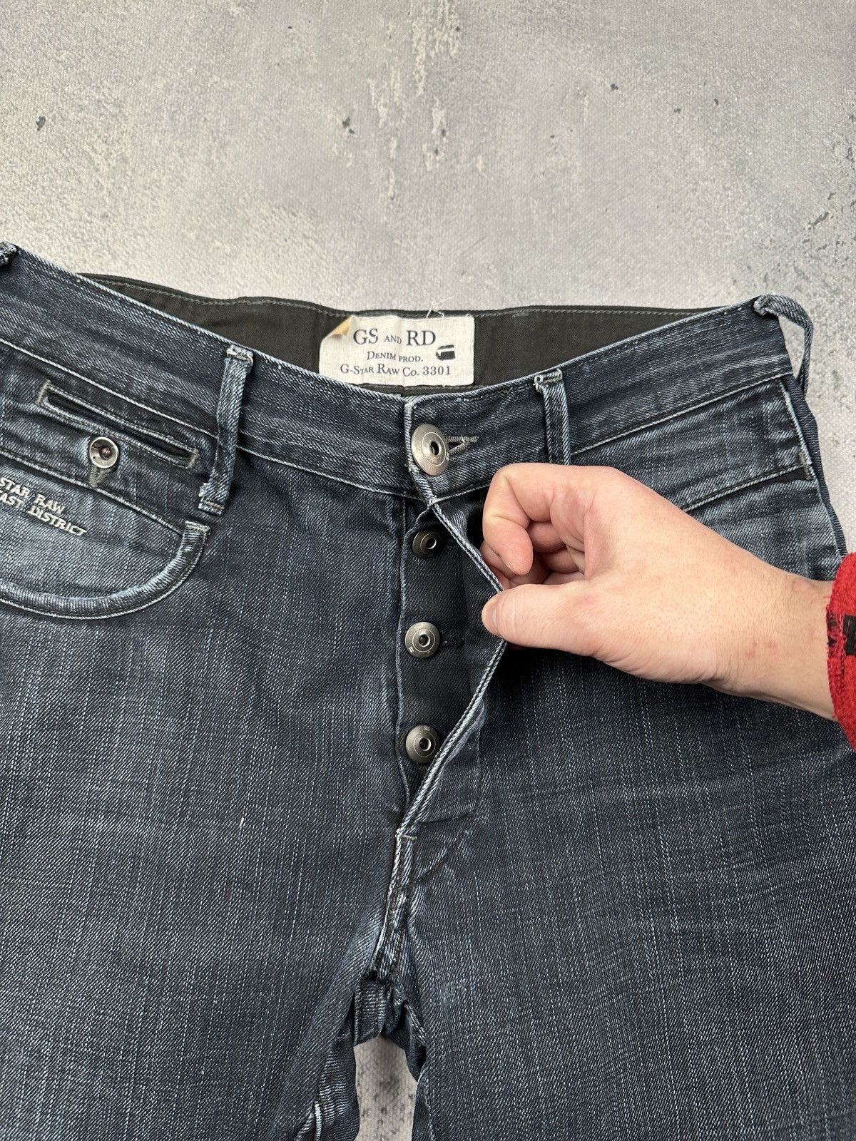 G-Star G Star Raw Radar Duty Loose Dark Wash Denim Jeans Archive Size US 31 - 7 Thumbnail