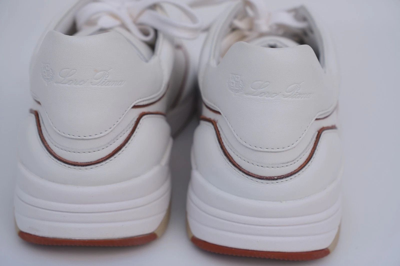Loro Piana NEW Loro Piana White Leather Low-Top Trainers Size US 7 / EU 40 - 4 Thumbnail