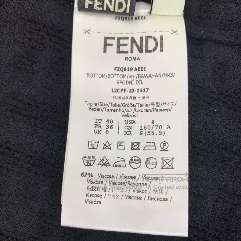 Fendi Fendi Black logo embossed full print casual knitted half-l Size 24" / US 00 / IT 34 - 8 Thumbnail