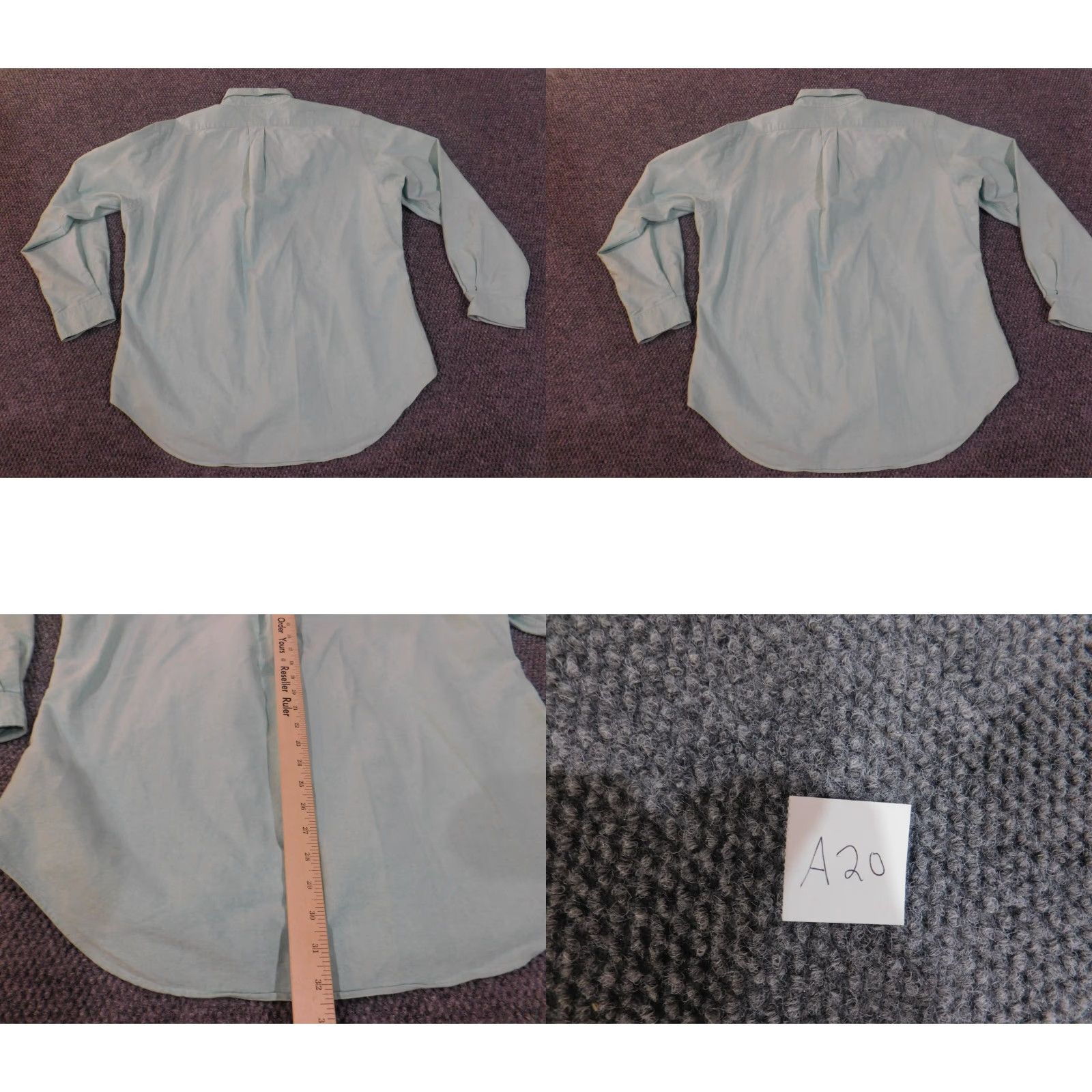 Ralph Lauren Ralph Lauren Shirt Mens Dress Shirt Button-Down 16.5 Green Cotton Knit Regular Barrel Cuff Size US XL / EU 56 / 4 - 8 Thumbnail