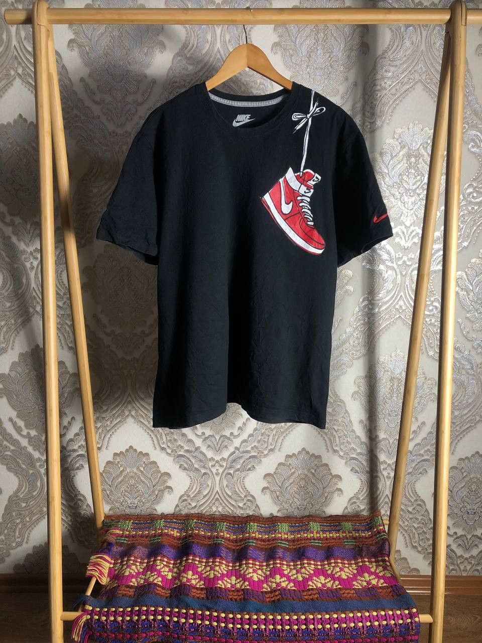 Nike Vintage Nike Air Jordan Dunk T-Shirt Drill Swoosh Y2K 90s Size US XXL / EU 58 / 5 - 1 Thumbnail