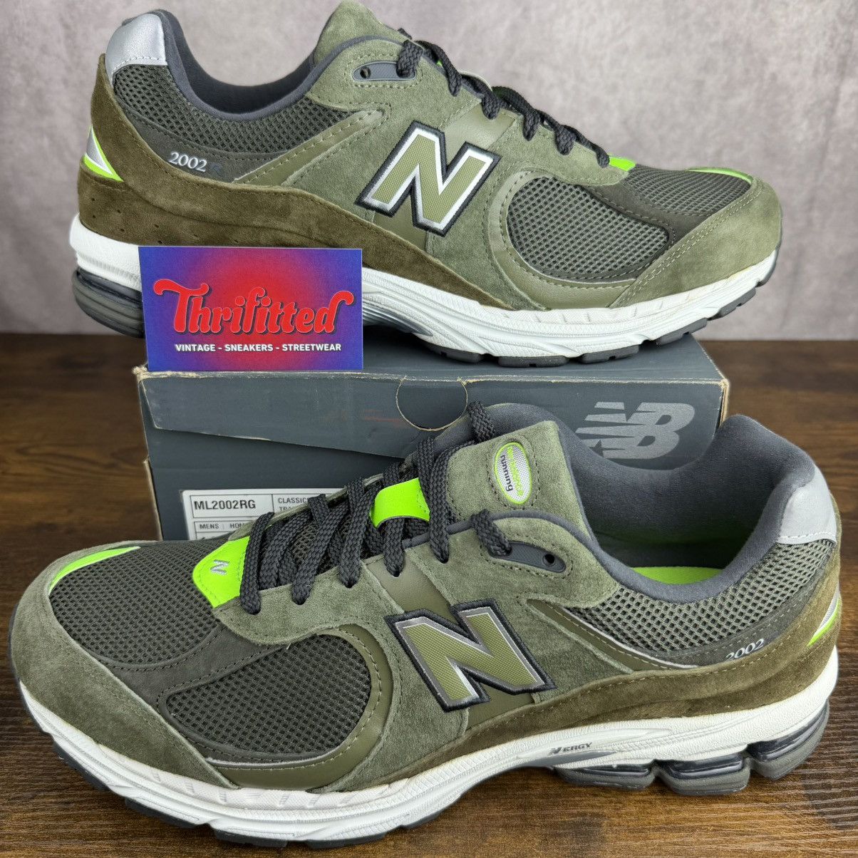 New Balance NEW New Balance 2002R Camo Green Nettle Green Sz 14 ML2002RG Size US 14 / EU 47 - 1 Thumbnail