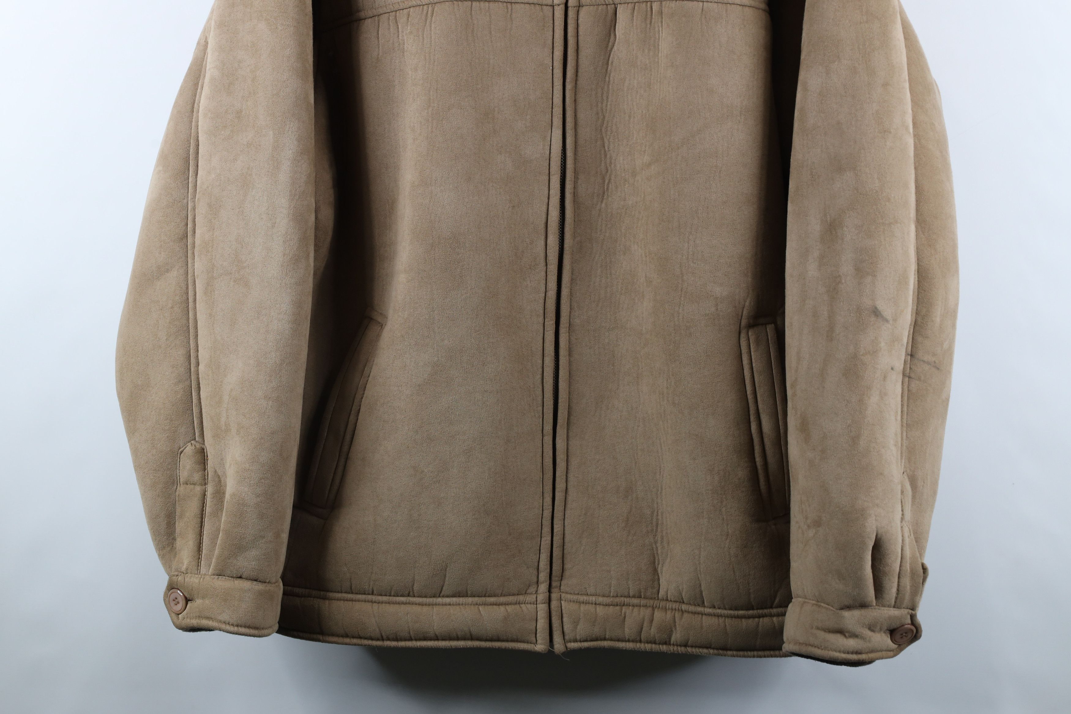 Vintage Vintage 90s Streetwear Pile Fleece B3 Bomber Jacket Beige Size US XL / EU 56 / 4 - 3 Thumbnail