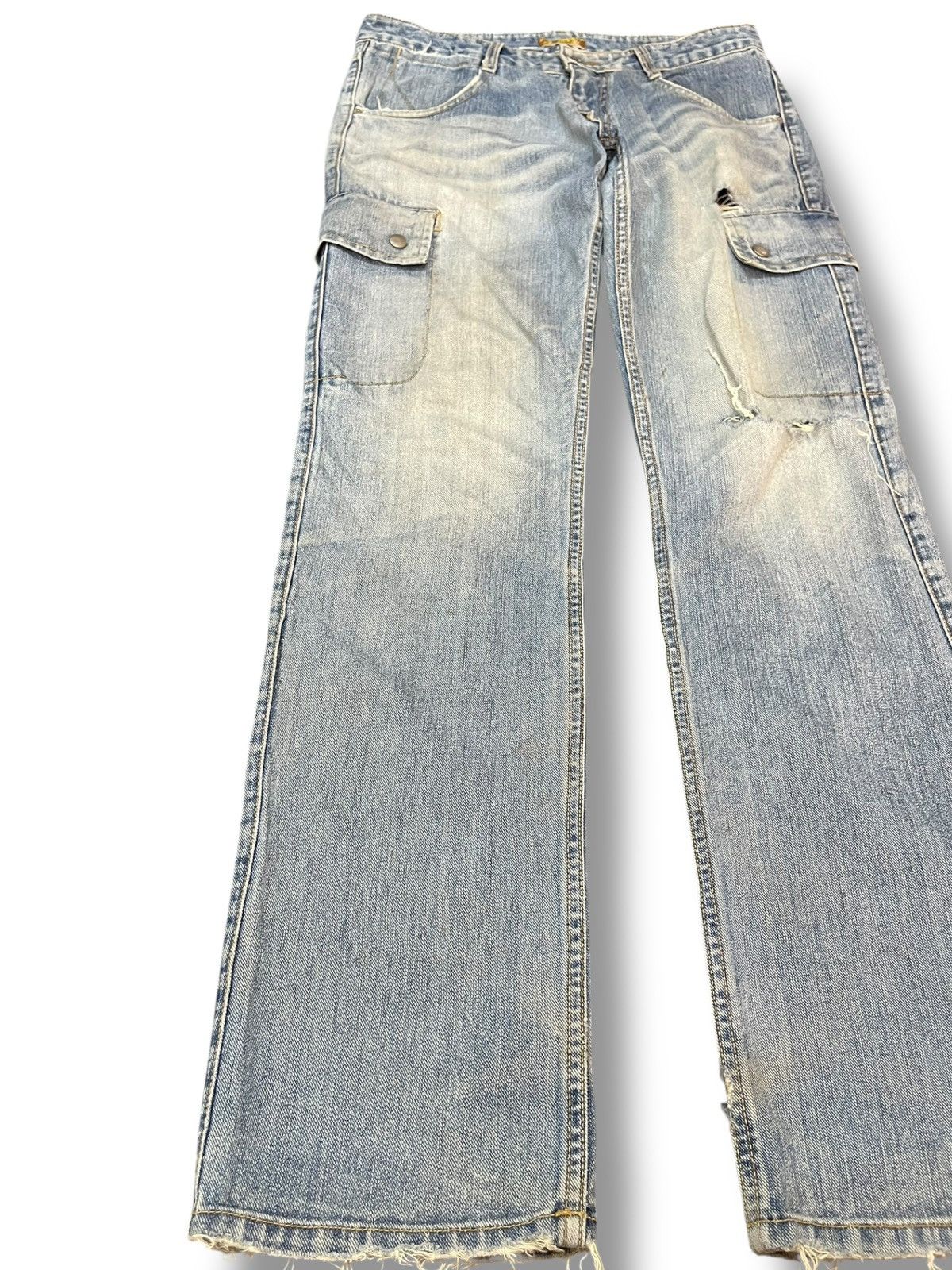 Le Grande Bleu (L.G.B.) Vintahe Jorge Martin Multipocket Cargo Distressed Jeans Size US 30 / EU 46 - 3 Thumbnail