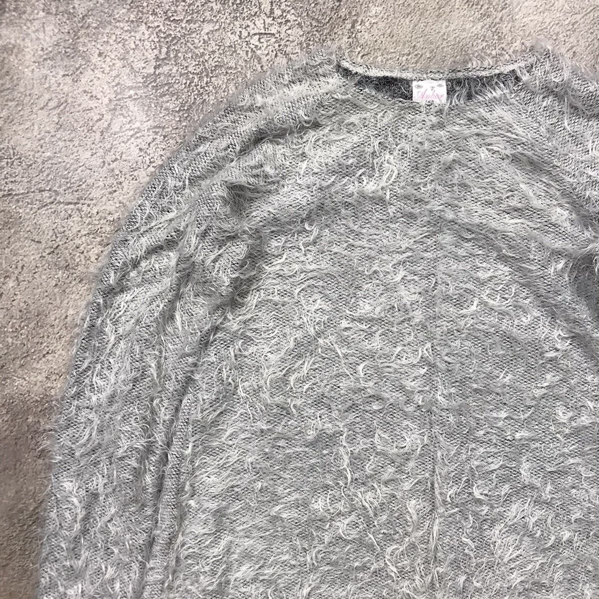 Vintage Vintage Y2K Oversized Fuzzy Mohair Knit Sweater Grey Faded M Size M / US 6-8 / IT 42-44 - 2 Thumbnail