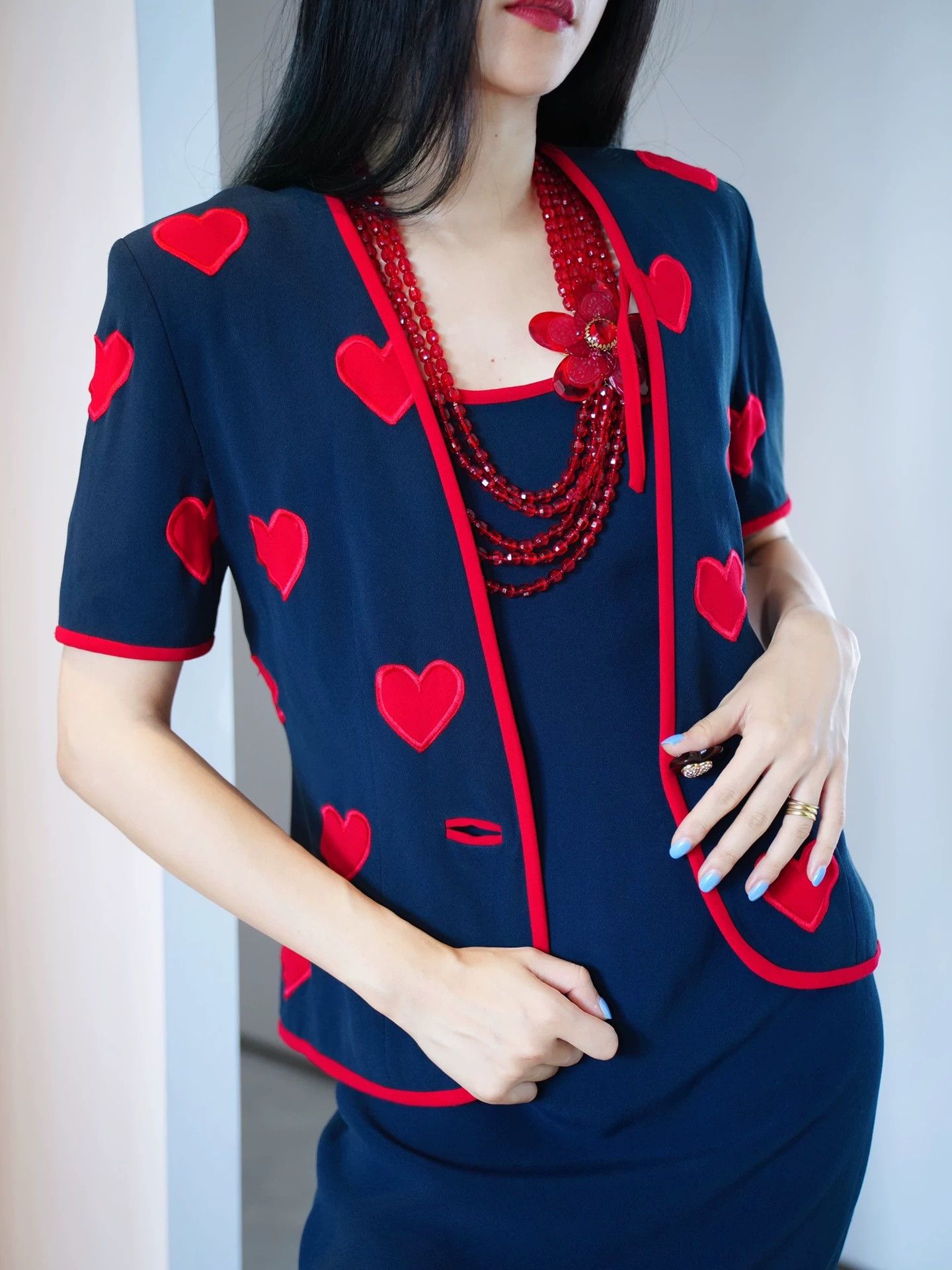 Other Gai Mattiolo Heart Dress & Short Sleeve Set IT46/L Size L / US 10 / IT 46 - 4 Thumbnail