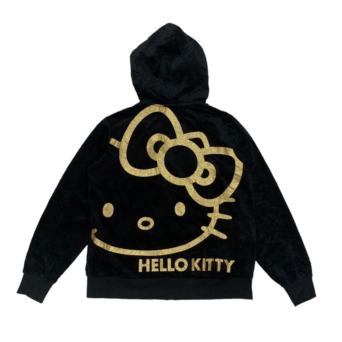 Cartoon Network Vintage Hello Kitty Big Logo Velvet Hoodie Sweater Size M / US 6-8 / IT 42-44 - 3 Thumbnail