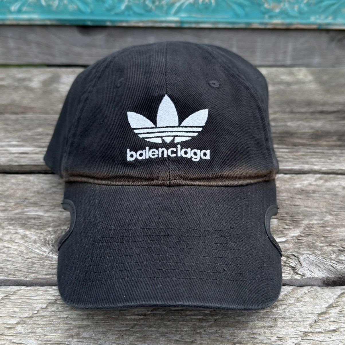Adidas × Balenciaga Adidas Balenciaga Logo Cap in Black | Grailed