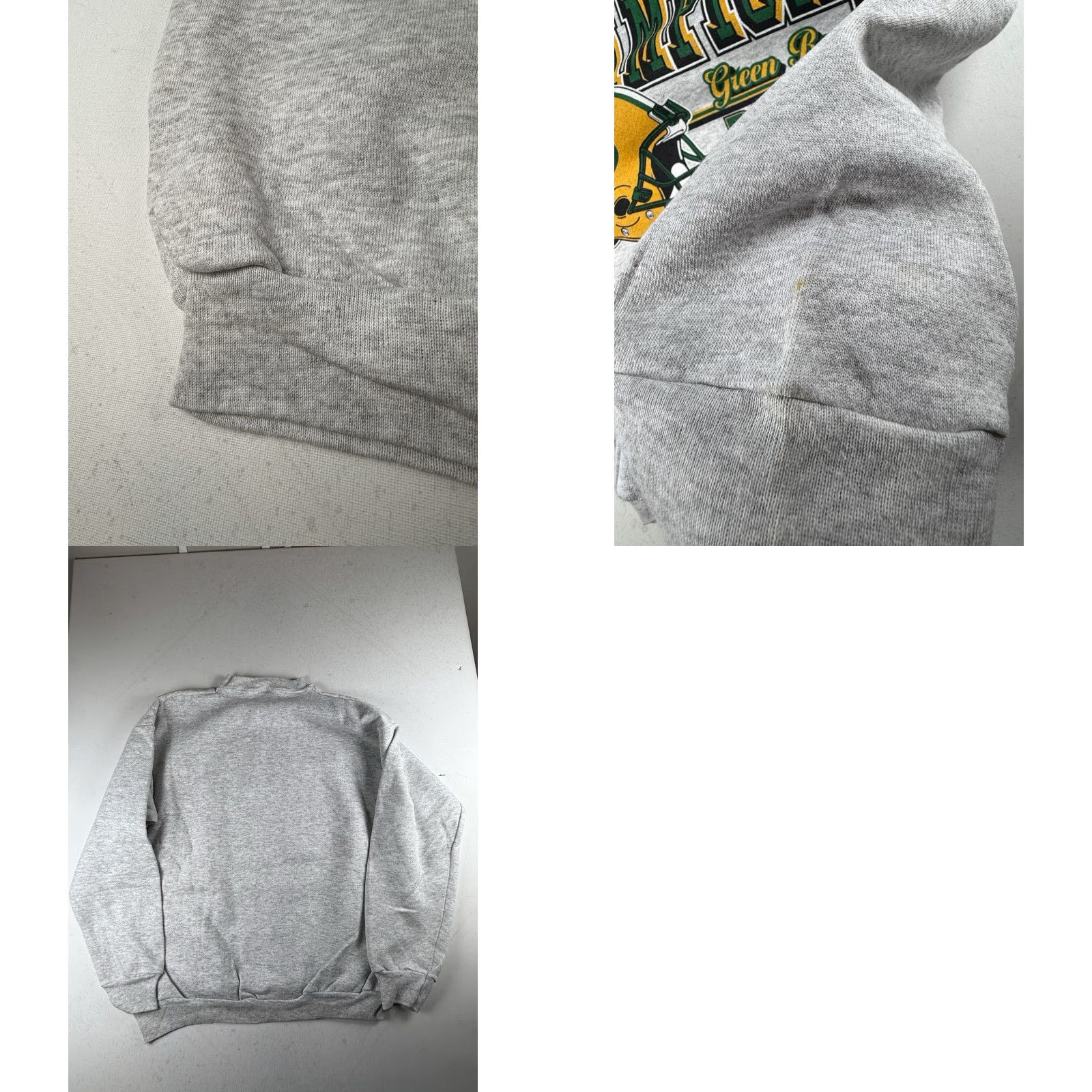 Logo 7 VINTAGE 1997 Green Bay Packers Sweatshirt NFC Champions Super Bowl XXXI Logo 7 L Gray Pullover Hooded Mens Sweatshirt Size US L / EU 52-54 / 3 - 8 Thumbnail