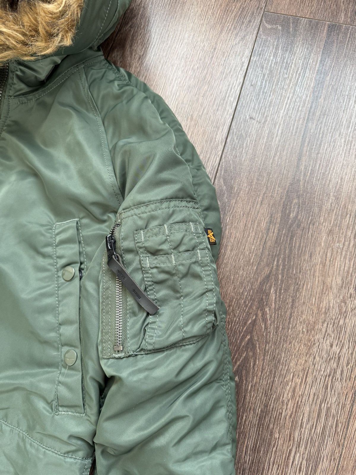 Alpha Industries Alpha Industries women’s S green bomber parka jacket Size S / US 4 / IT 40 - 3 Thumbnail