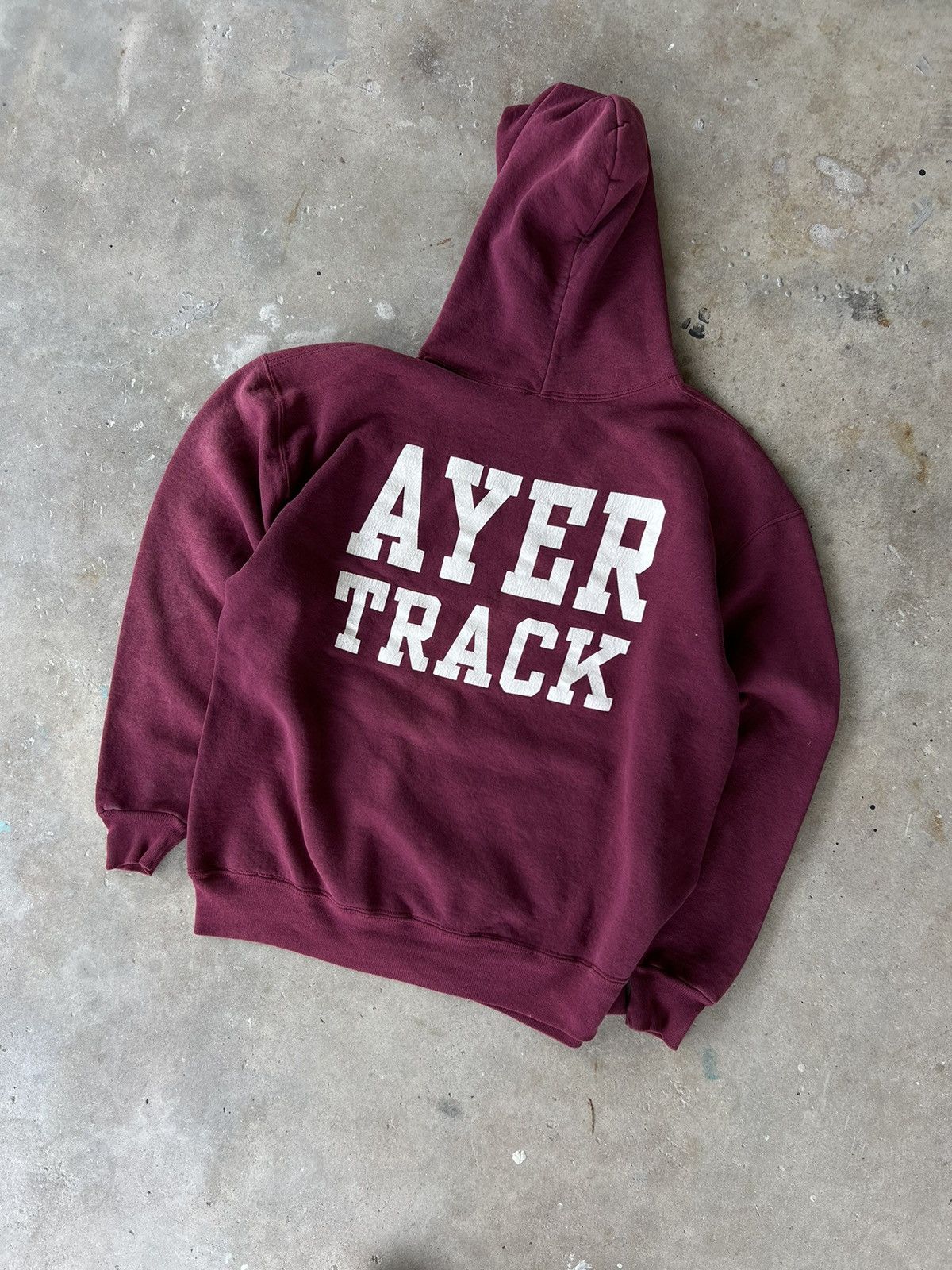 Russell Athletic × Vintage Vintage 90’s Russell Maroon Essential Sweater Hoodie Size US XL / EU 56 / 4 - 3 Thumbnail