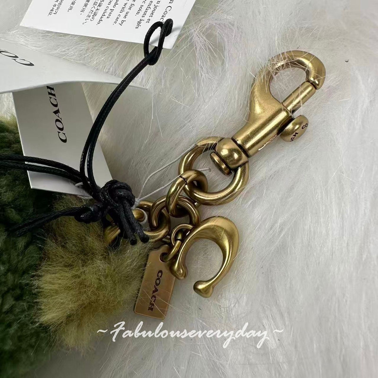 Coach Coach Little Rexy Bag Charm in Shearling/Brass/Multi CCR22 Size ONE SIZE - 7 Thumbnail