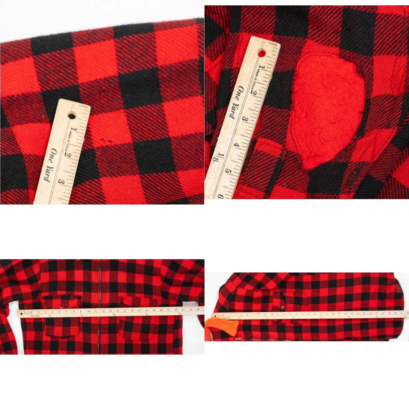 Vintage VINTAGE Woolrich Mackinaw Cruiser Plaid Wool Fur Collar Shacket 50s Red Wool Vintage Men L Jacket Size US L / EU 52-54 / 3 - 9 Thumbnail