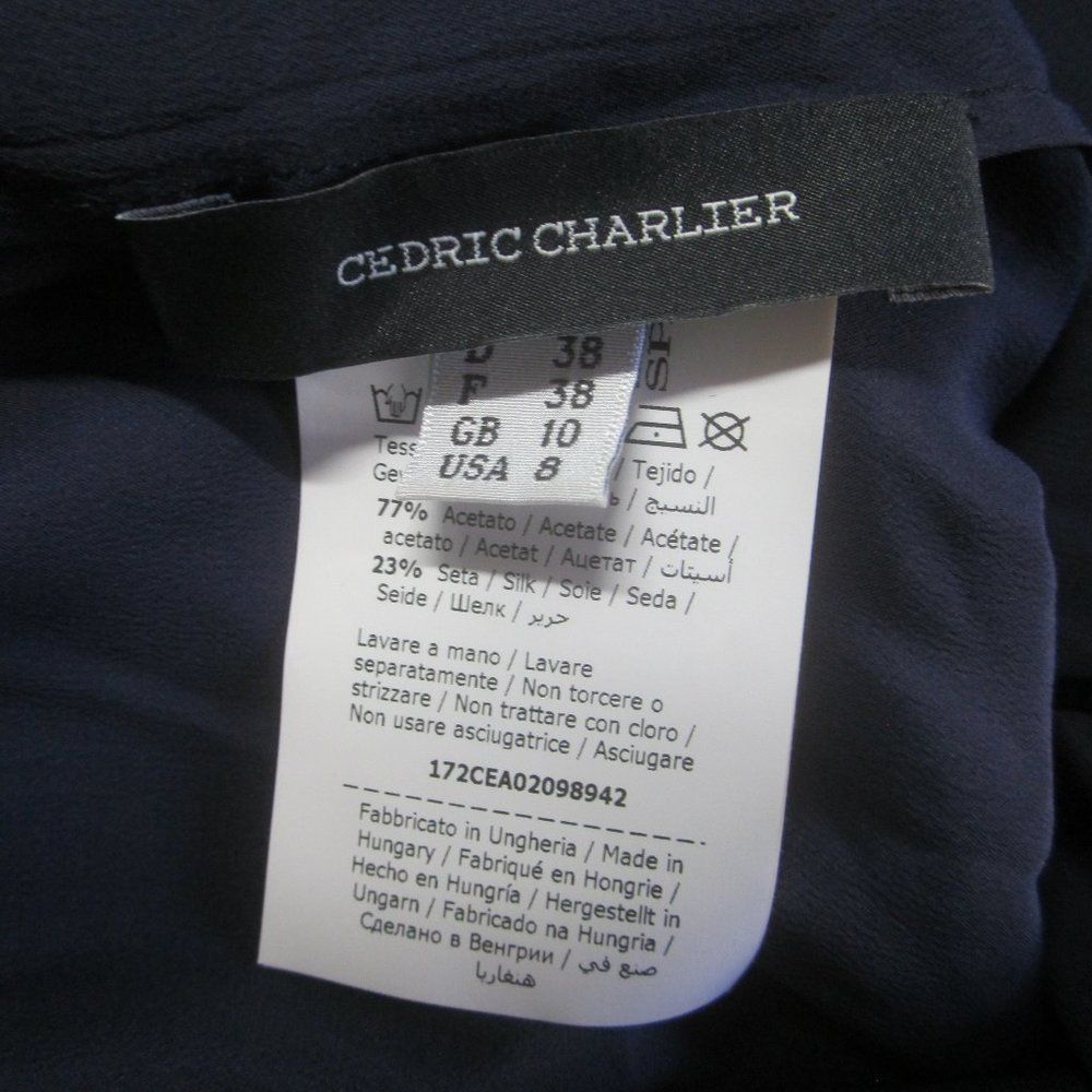 Cedric Charlier Cedric Charlier Blouse Size 8 Lead Metallic Size M / US 6-8 / IT 42-44 - 5 Thumbnail