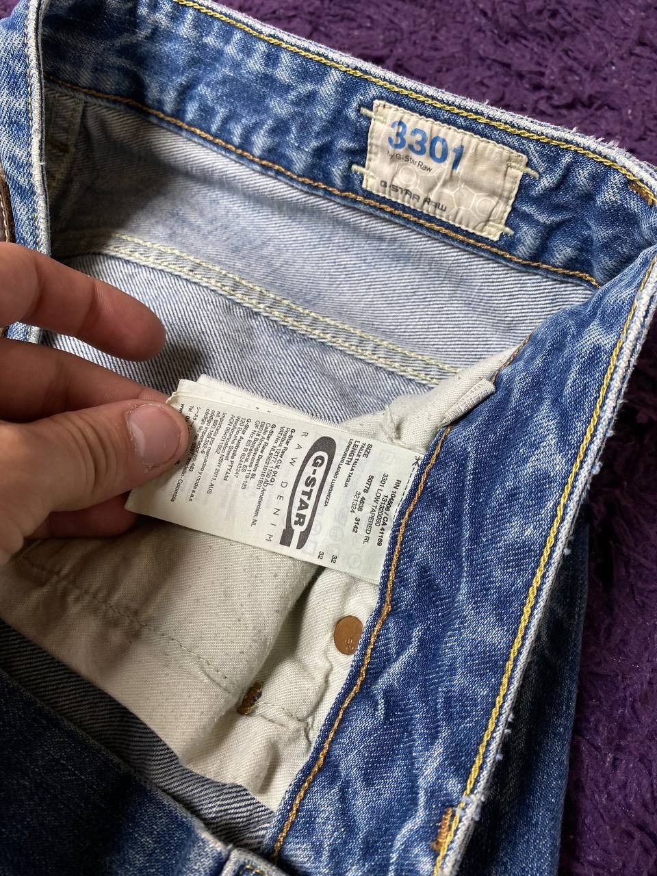 G-Star G-Star Raw distressed Jeans 3301 Y2K logo vintage streetwear Size US 32 / EU 48 - 3 Thumbnail