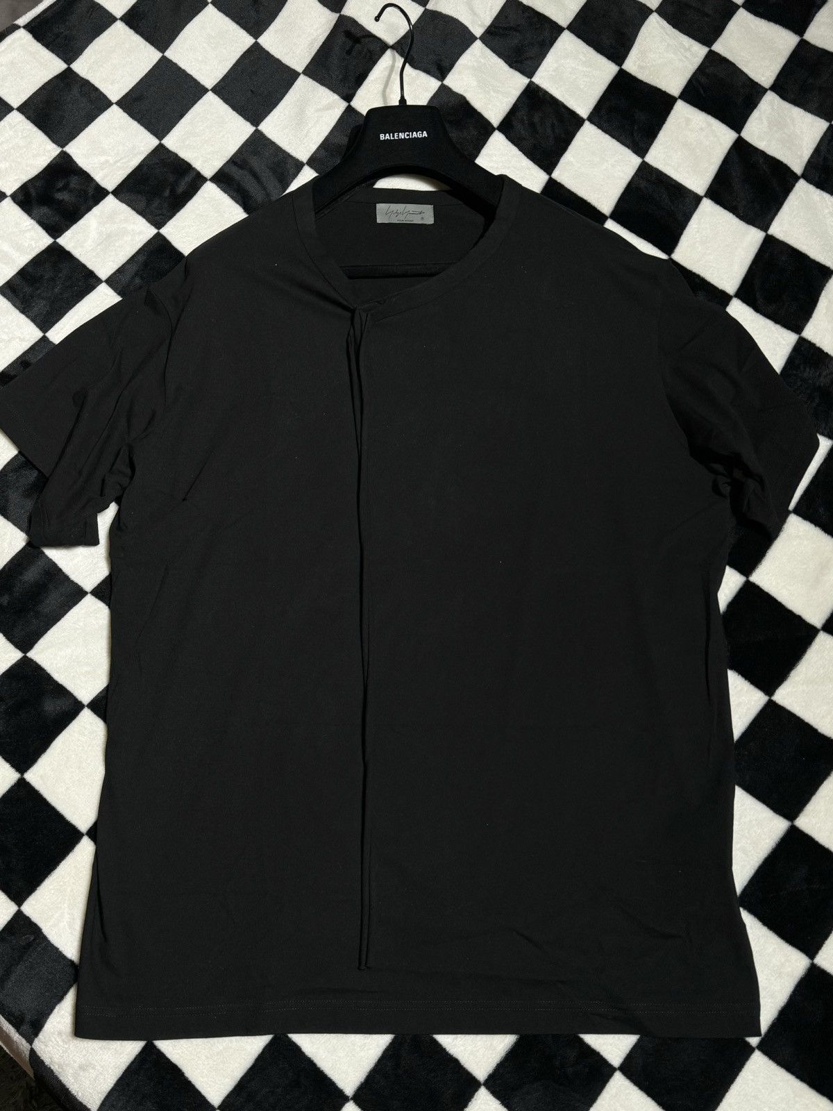 $483 POUR HOMME DROP SHOULDER STRING CORD HENLEY TEE T SHIRT
