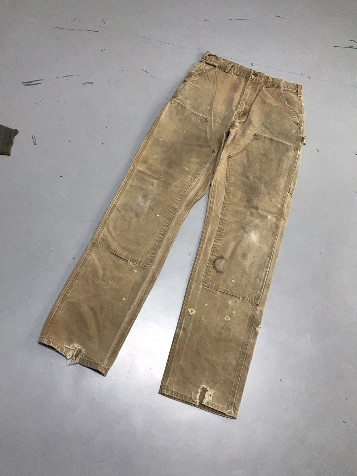 Carhartt Vintage carhartt B01 BRN double knee sun-fade workwear Size US 32 / EU 48 - 3 Thumbnail