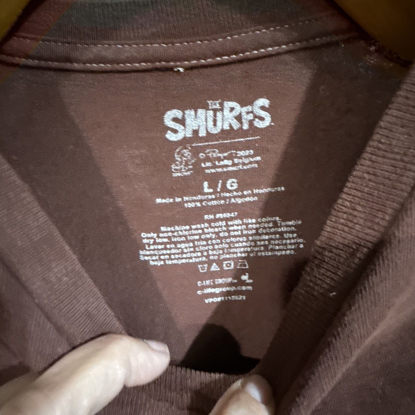 & Other Stories Peyo Have a Smurfy Day Cartoon Brown Tee Sz M Mushroom AOP Size US M / EU 48-50 / 2 - 2 Thumbnail