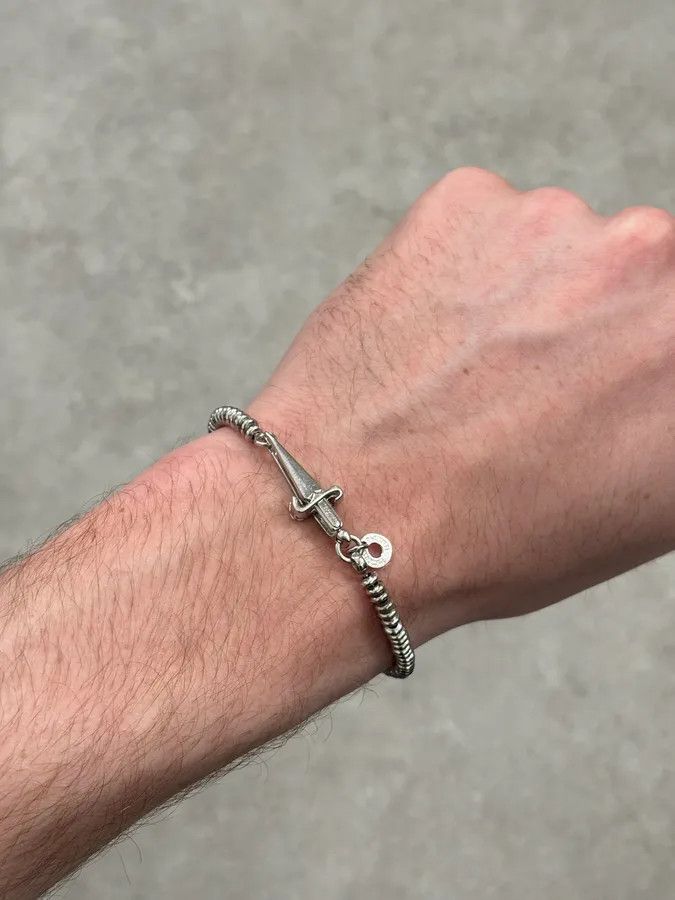 Vintage Cesare Paciotti Silver 925 Bracelet Cross Toggle Charm Size N/A Size ONE SIZE - 3 Thumbnail