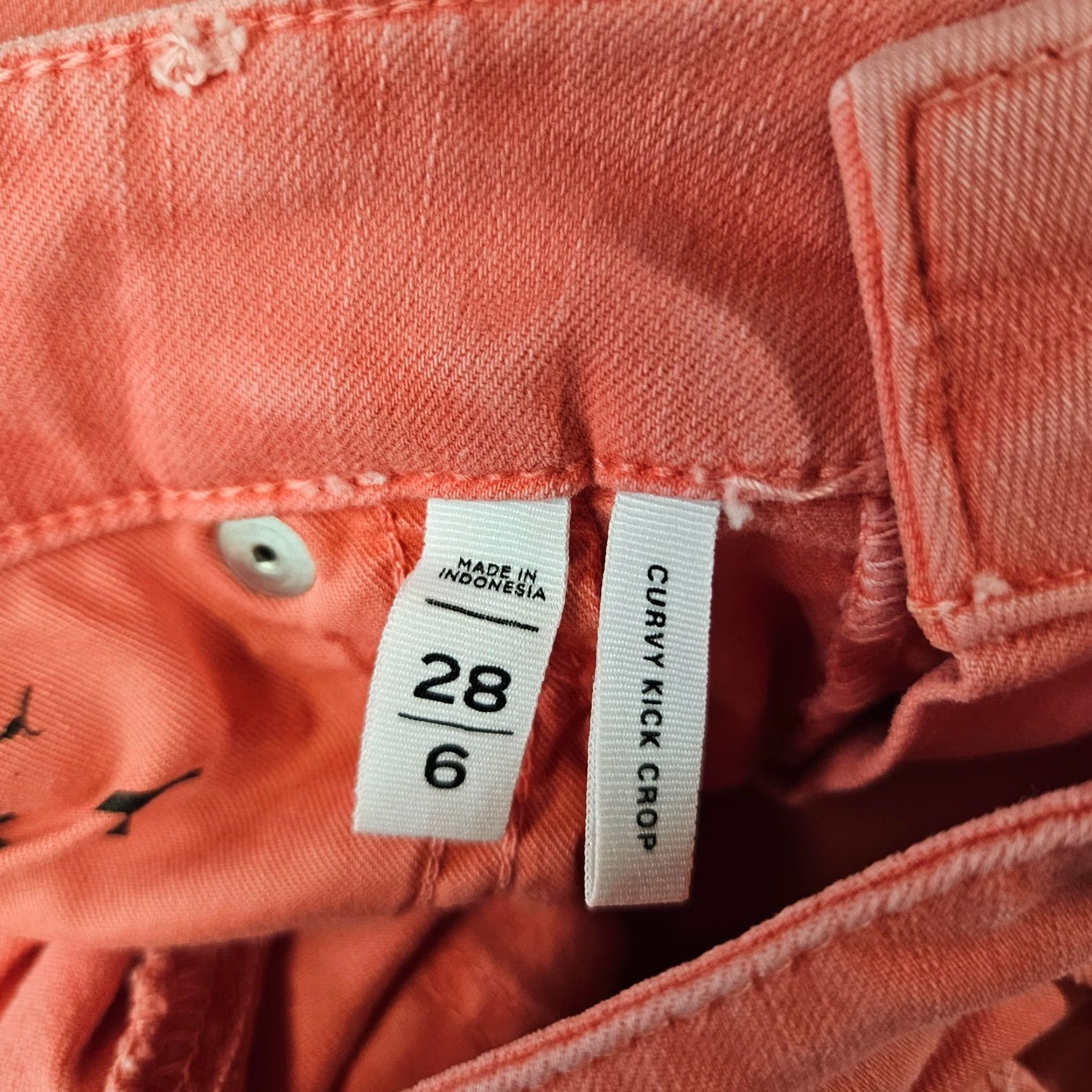 Loft LOFT Ann Taylor Womens Curvy Kick Crop Jeans Sz 6 Pink Mid Rise Jeans Cropped Denim Women Girls? Size 28" / US 6 / IT 42 - 7 Thumbnail