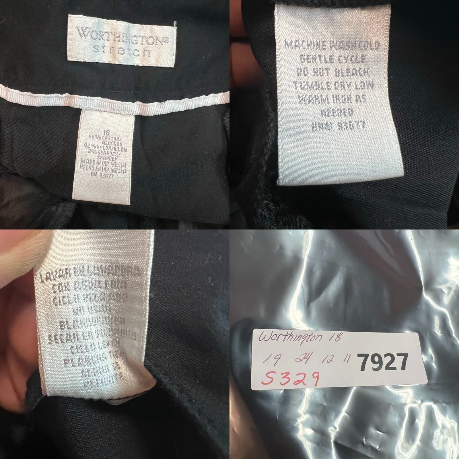Worthington Worthington Stretch Capris Pants Size 18 Black Womens Size 40" / US 18 - 8 Thumbnail